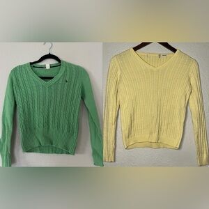 Bundle V-neck cable knit sweaters (Old navy and Abercrombie)